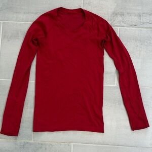 lululemon athletica Red Athletic Top with Logo